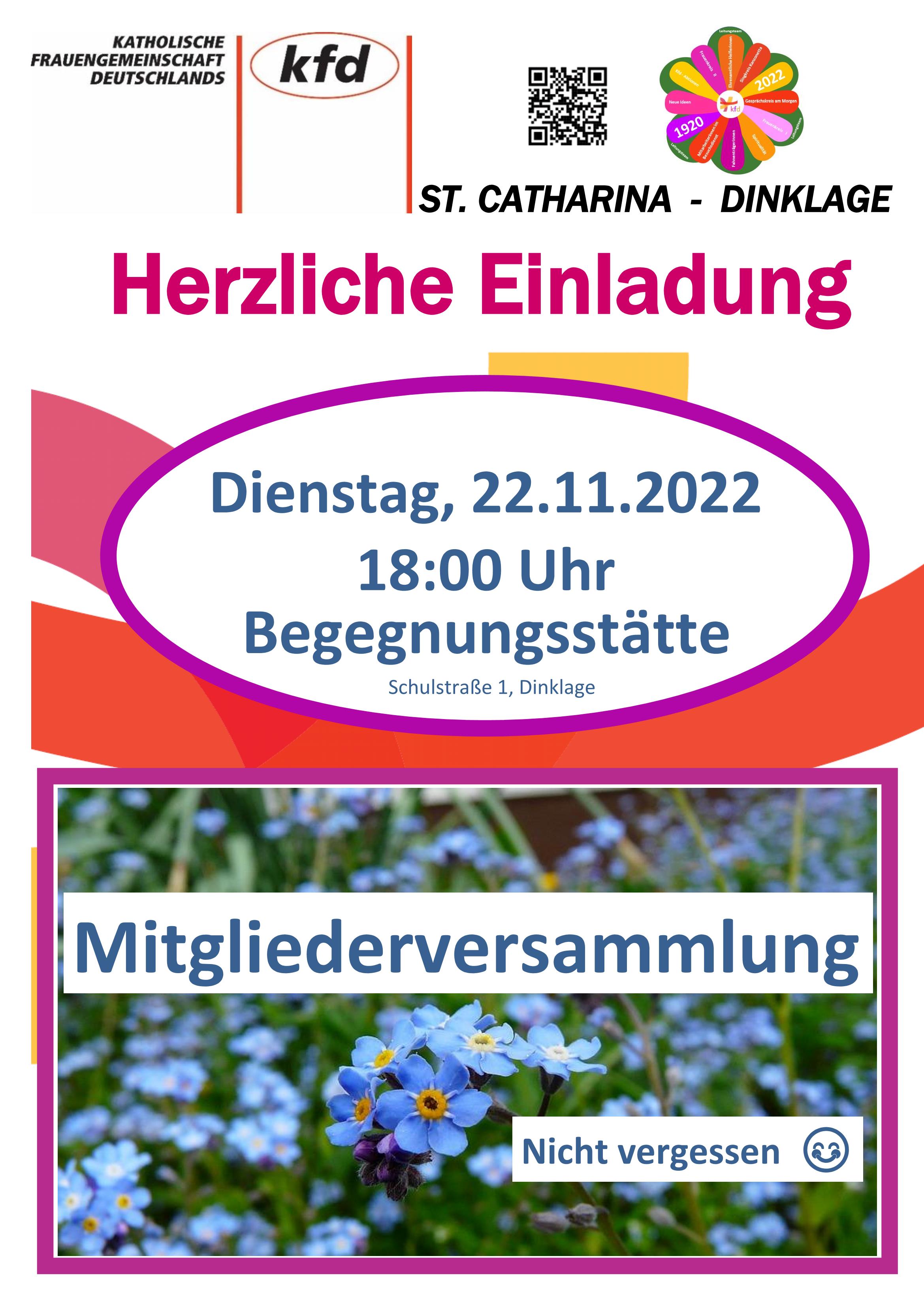 Plakat Mitgliederversammlung
